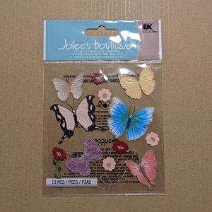 Jolee's Boutique Spring Butterflies 3D Dimensional Handmade Sticker 13 PC New